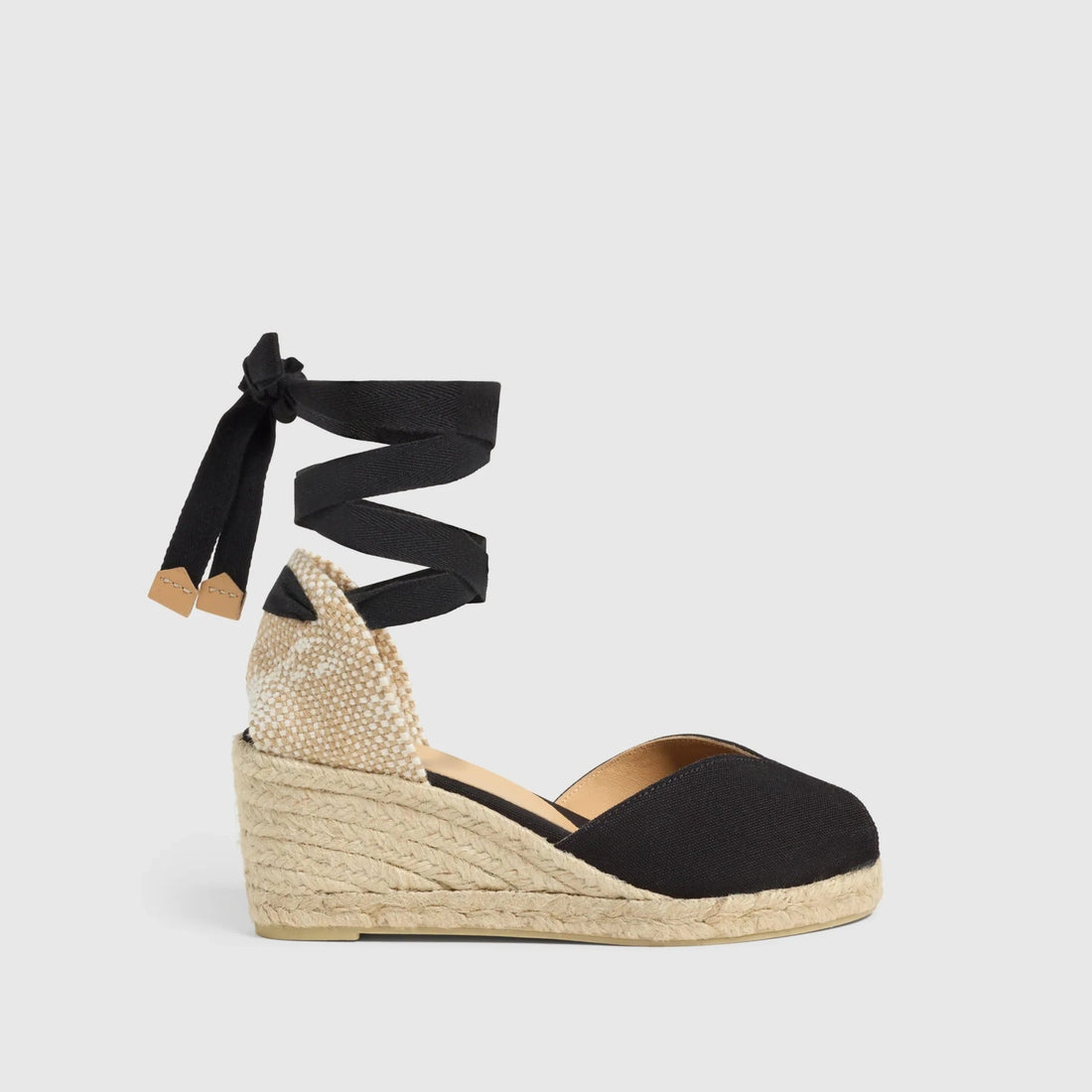 Bilina Wedge Black Espadrille