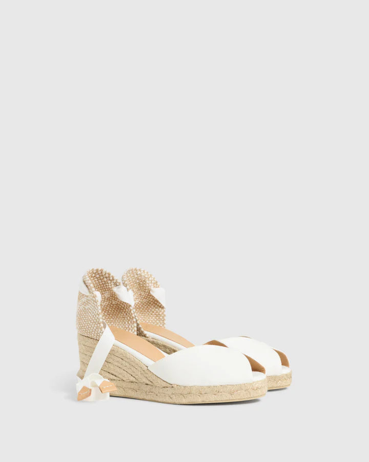 Bilina Wedge White Espadrille