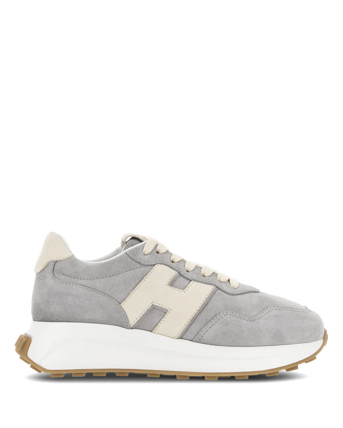 M H Patch Running Sneaker Grey Suede