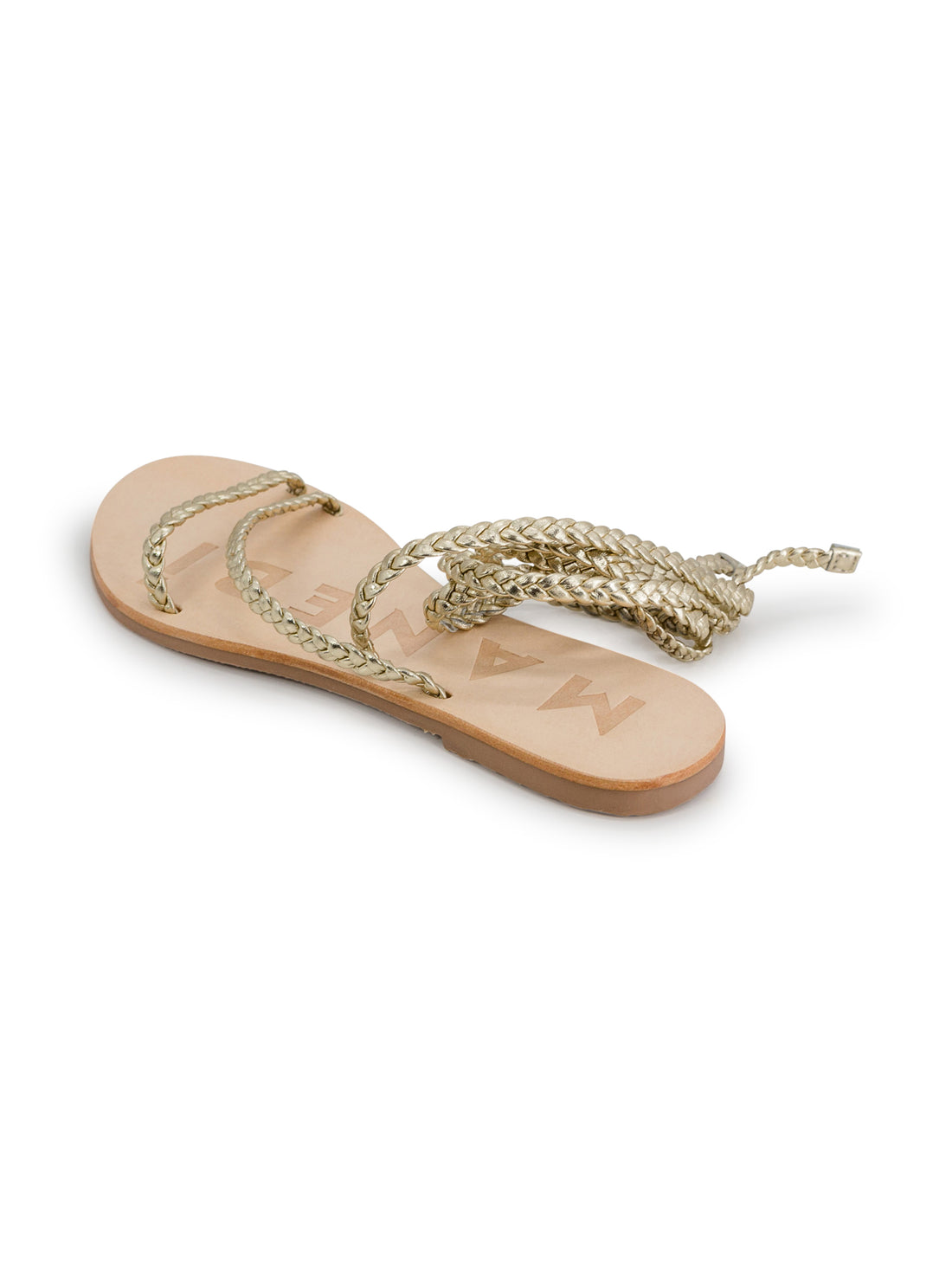 Braided Sandal Silver Leather