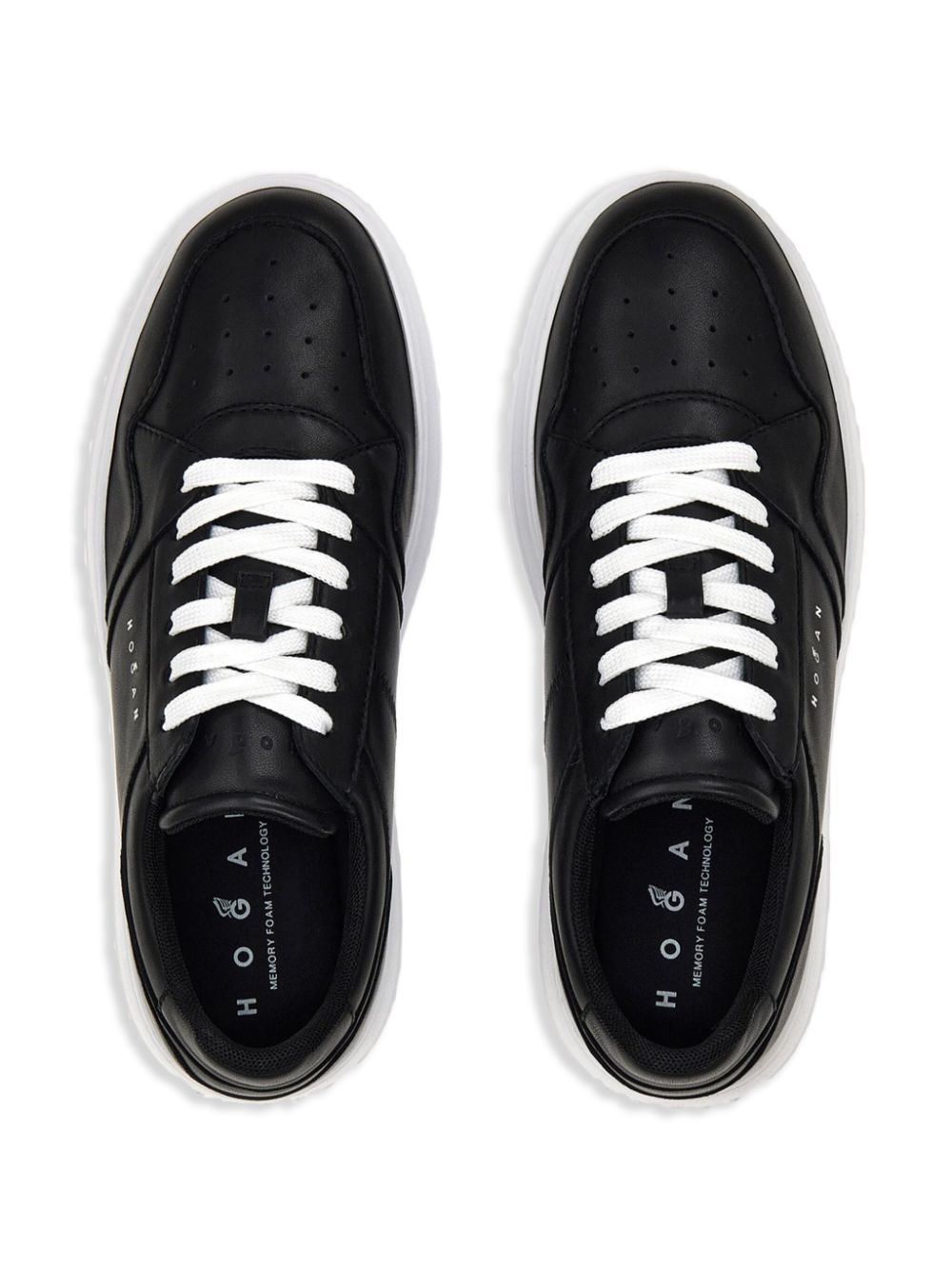 W Platform Sneaker Black Leather