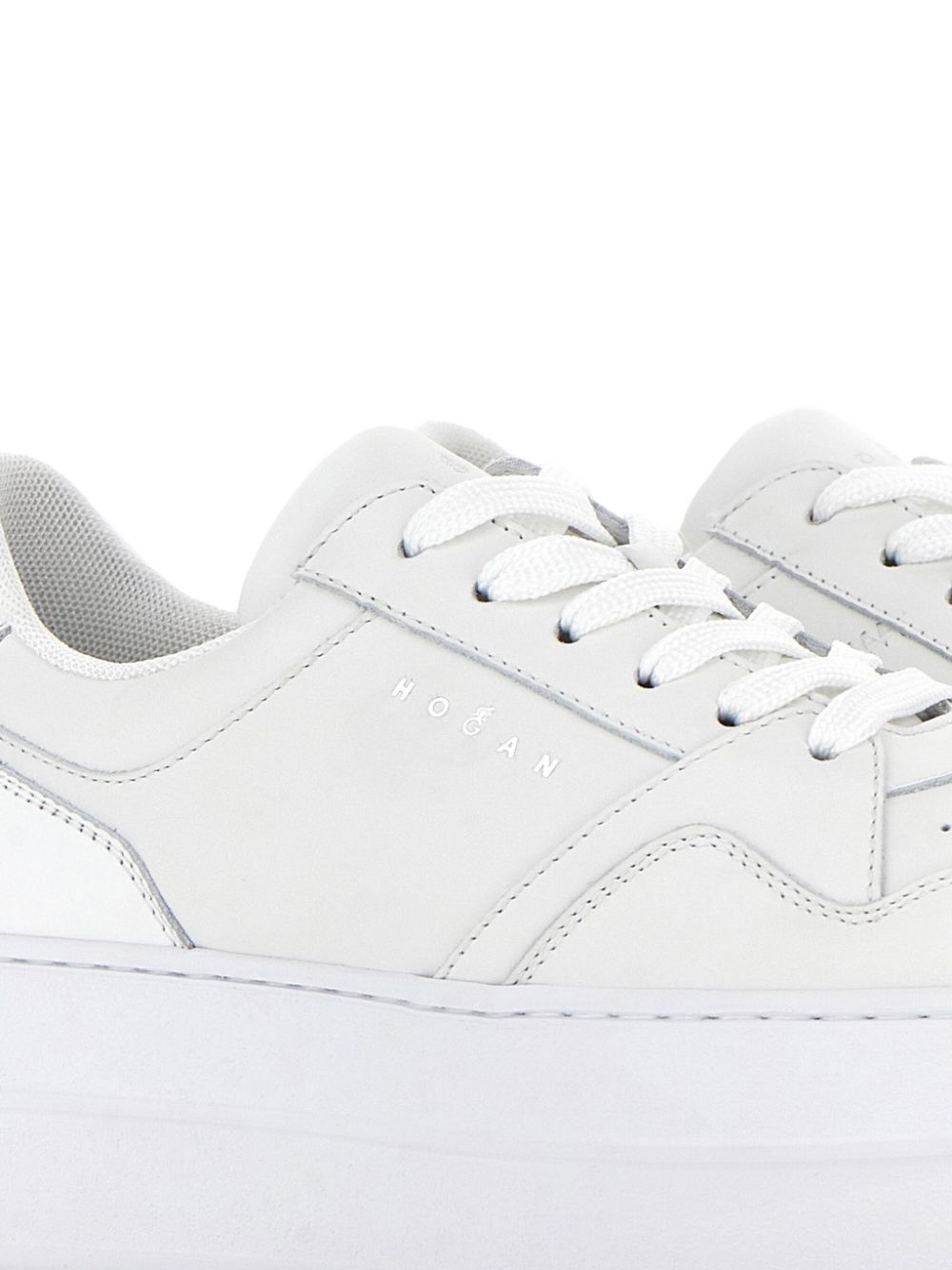 W Platform Sneaker White Leather