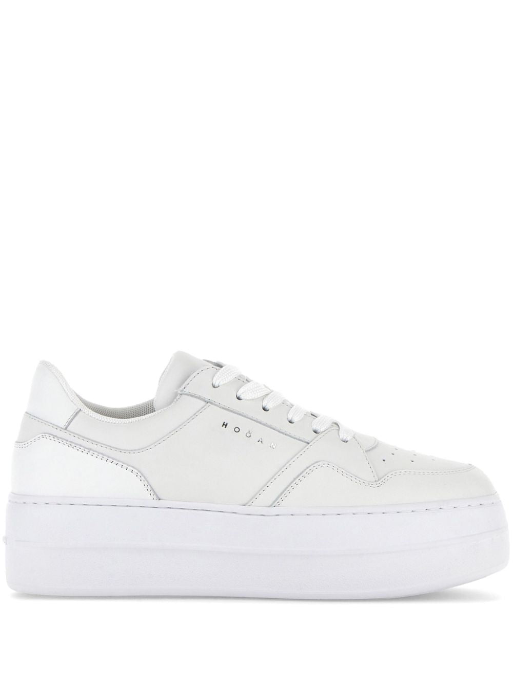 W Platform Sneaker White Leather