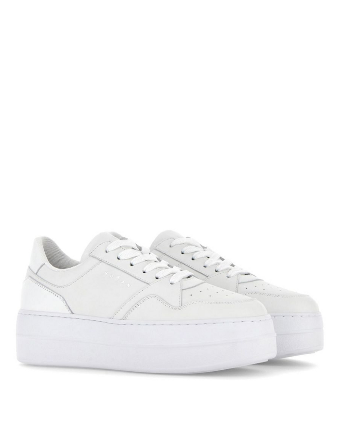 W Platform Sneaker White Leather