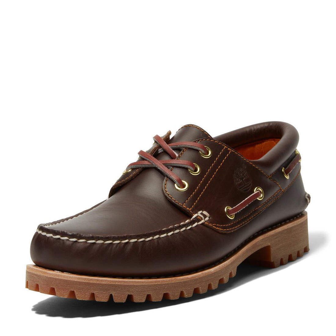 Handsewn 3 Eye Boat Shoe Brown Leather