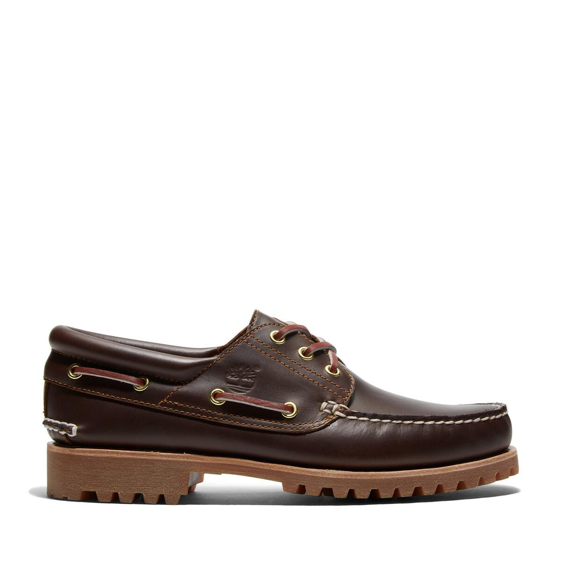 Handsewn 3 Eye Boat Shoe Brown Leather