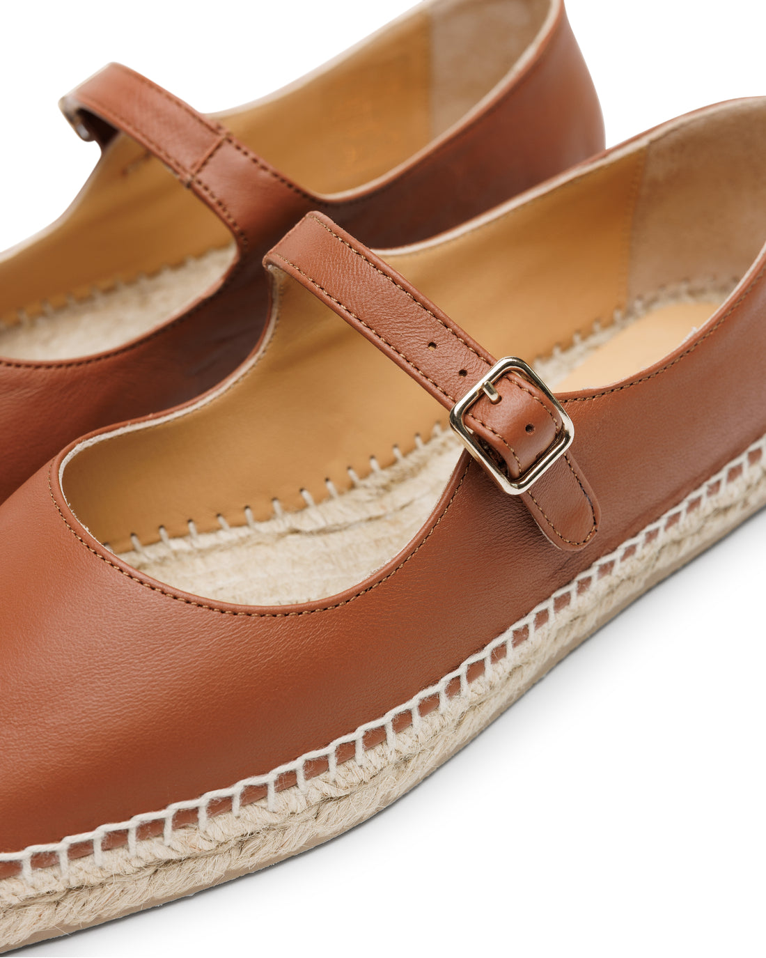Pepa Mary Jane Cuero Espadrille