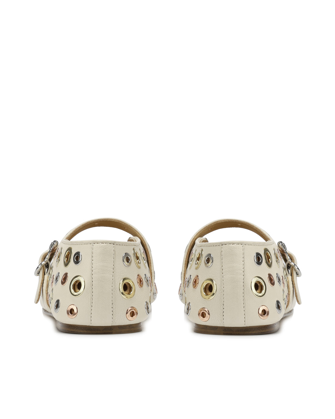 Alana Eyelet Bone Sheep Leather