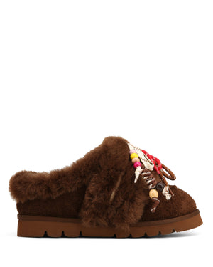 April Brown Hairy Suede