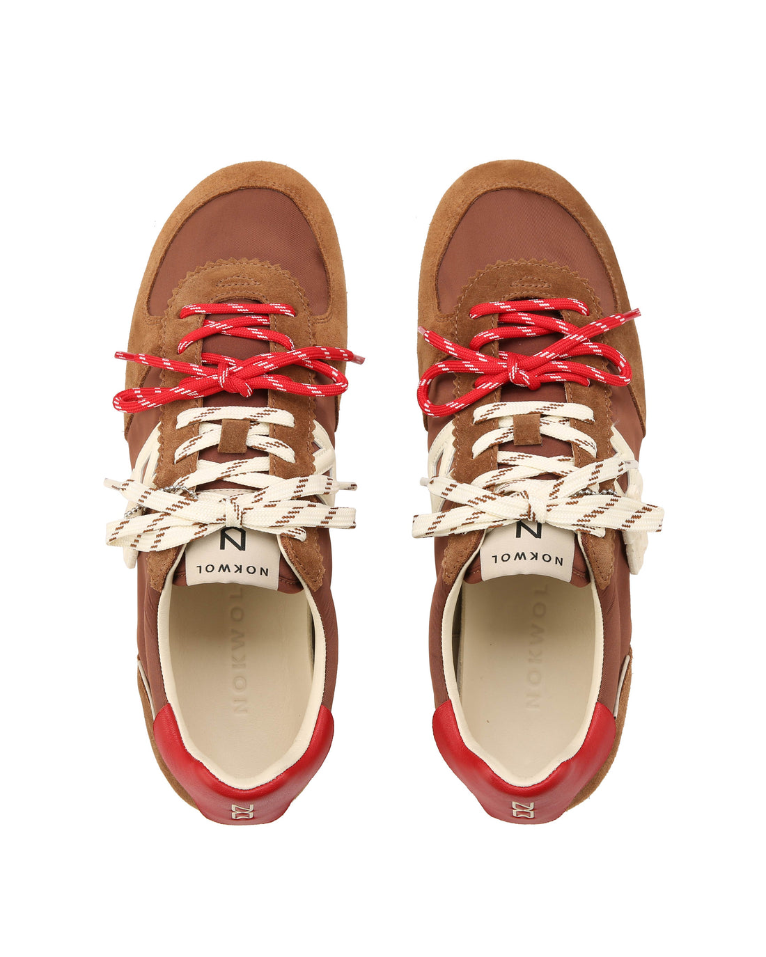 Aries 82 M Tan/Red/Off White Suede/Nylon