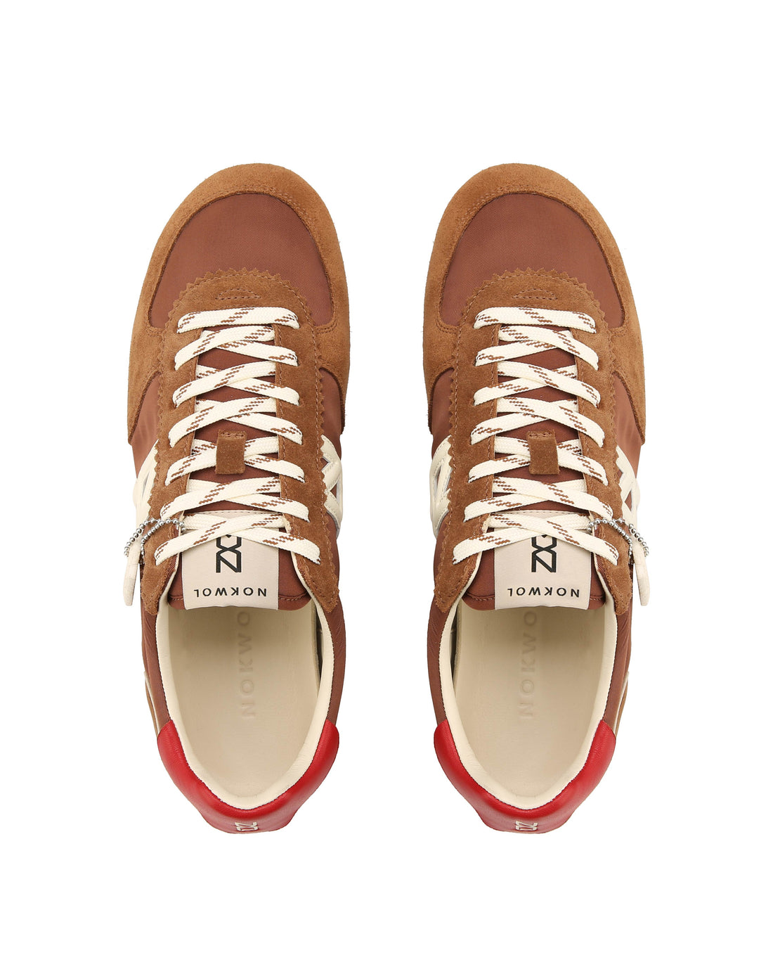 Aries 82 M Tan/Red/Off White Suede/Nylon