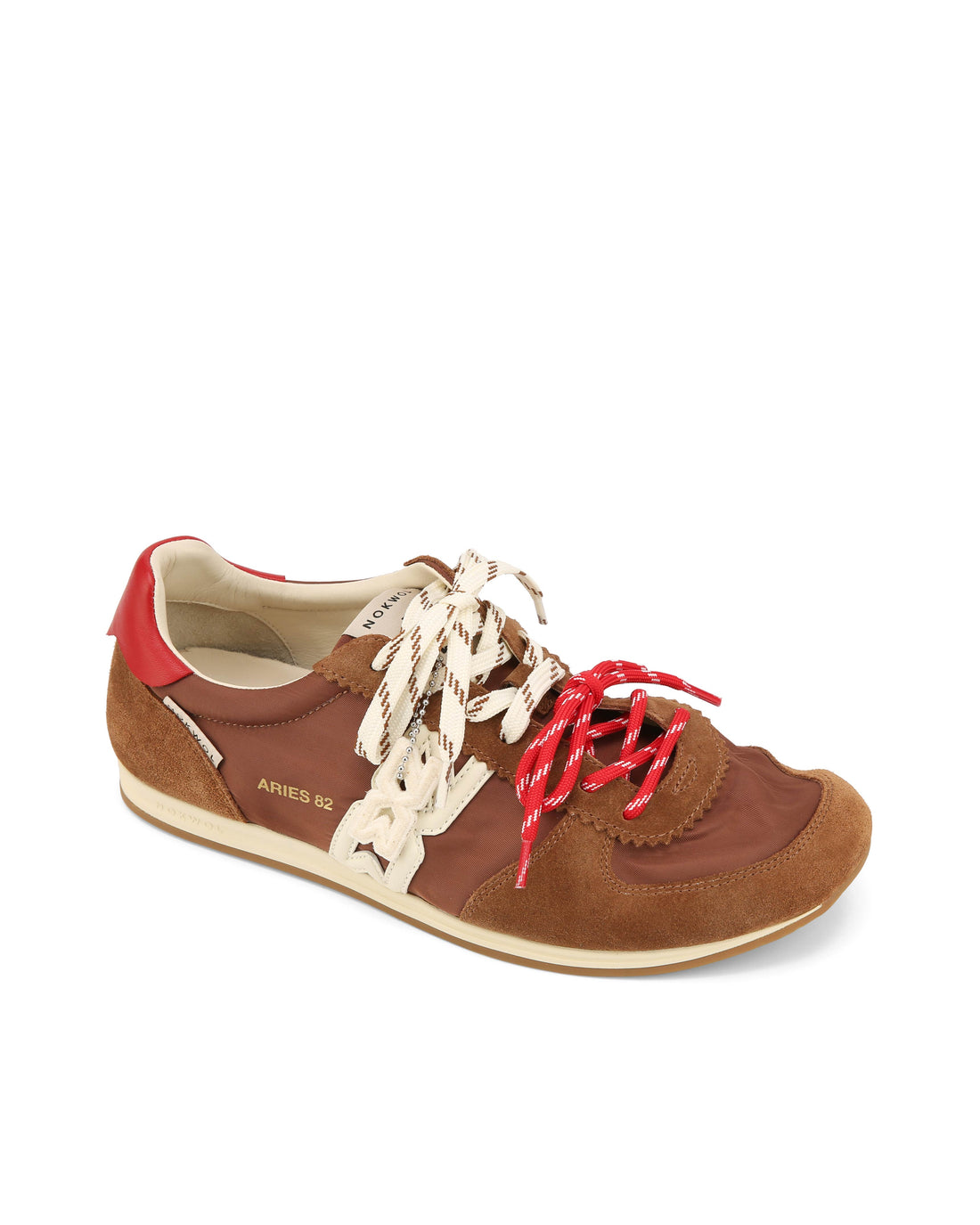 Aries 82 M Tan/Red/Off White Suede/Nylon
