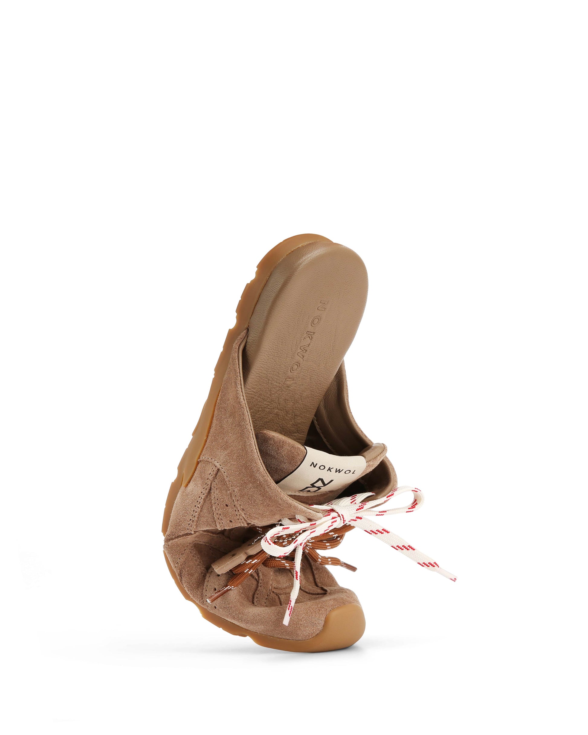Atlas Slide-M Mushroom Suede Mules - angled suede view