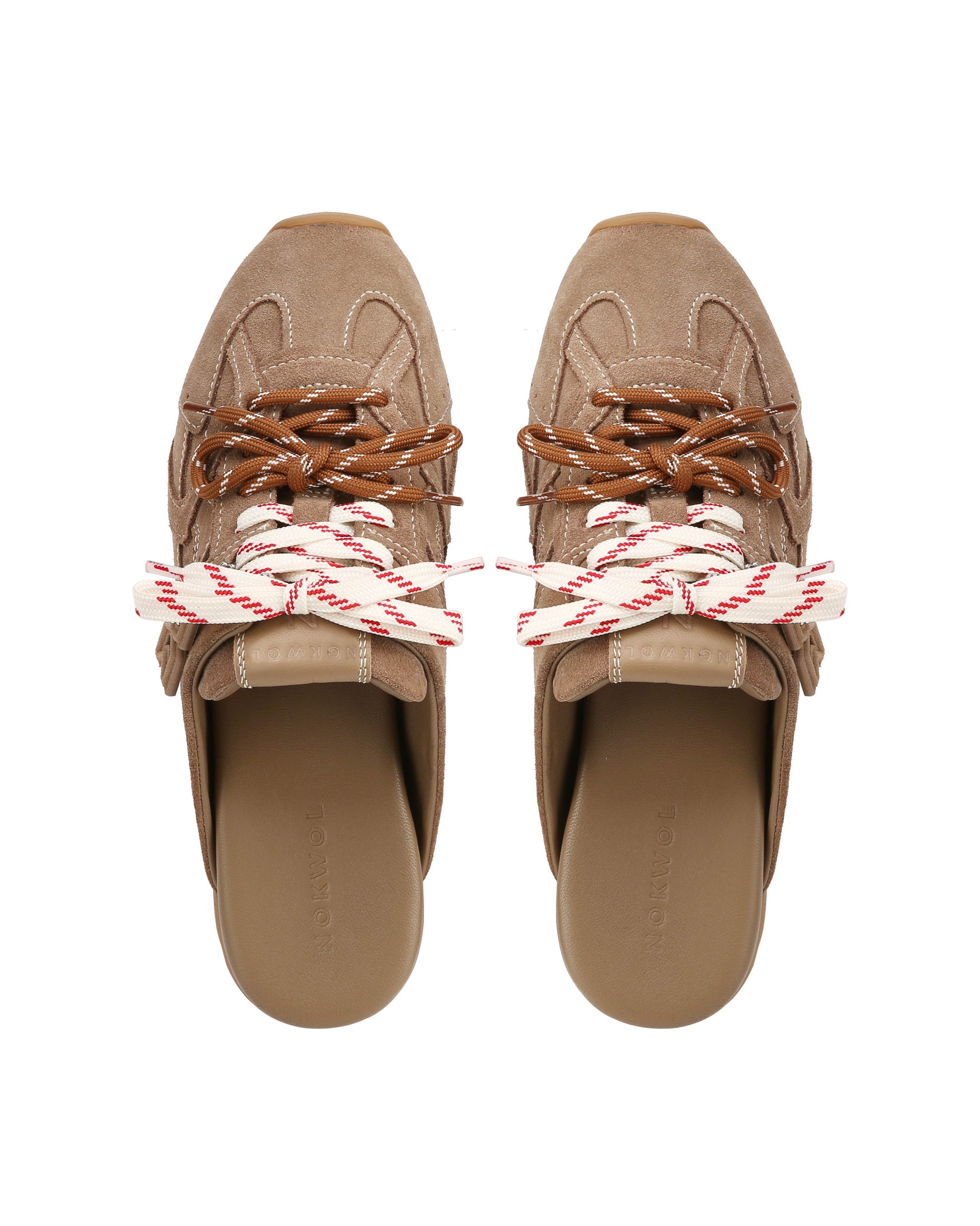 Atlas Slide Mushroom Suede - top view