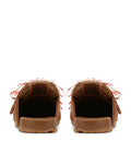 Atlas Slide Tan Suede Mules - back view