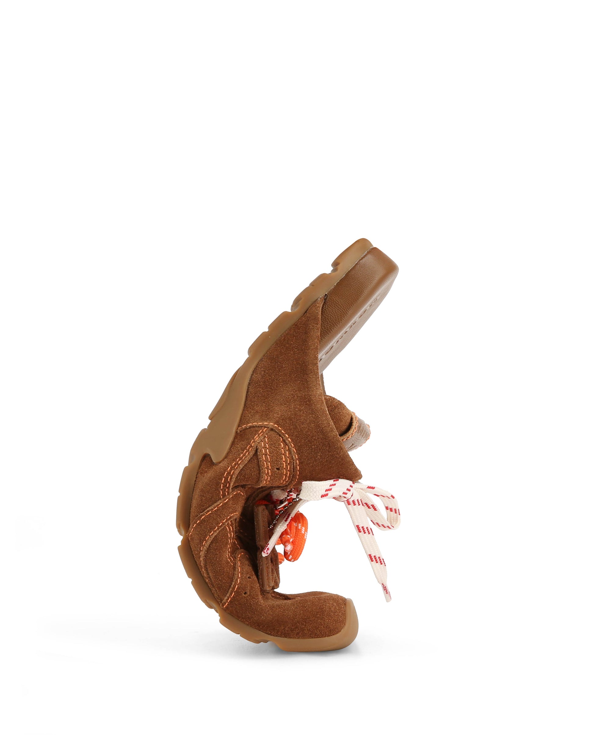 Atlas Slide Tan Suede Mules - angled view