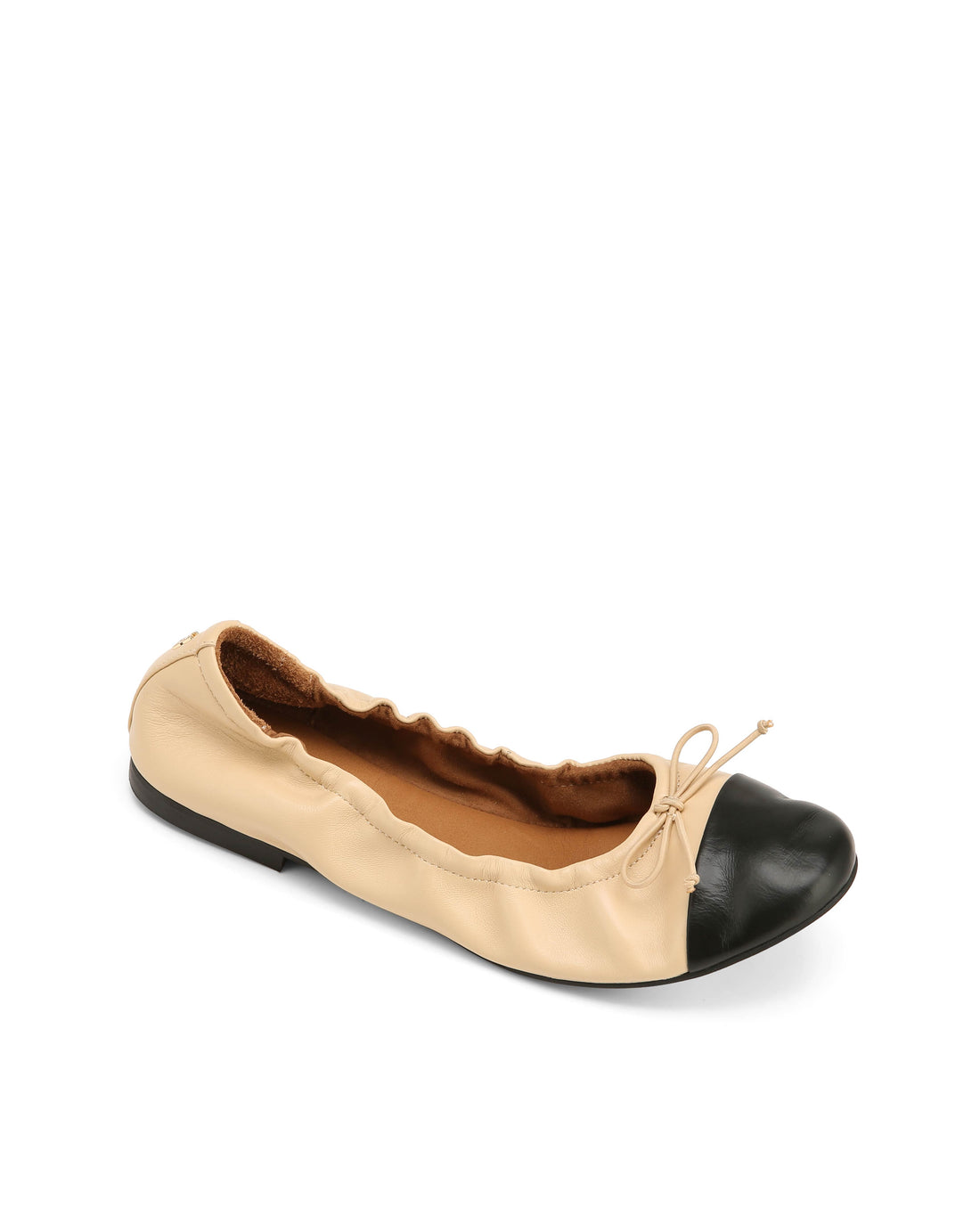 Cambria Beige Leather/Black Toe