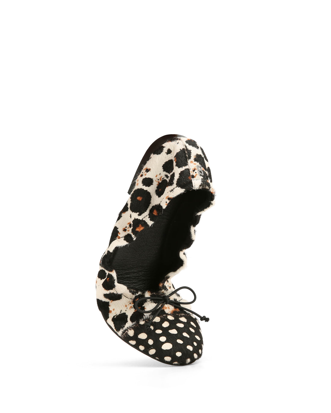 Cambria Cow Print Pony/Spot Toe