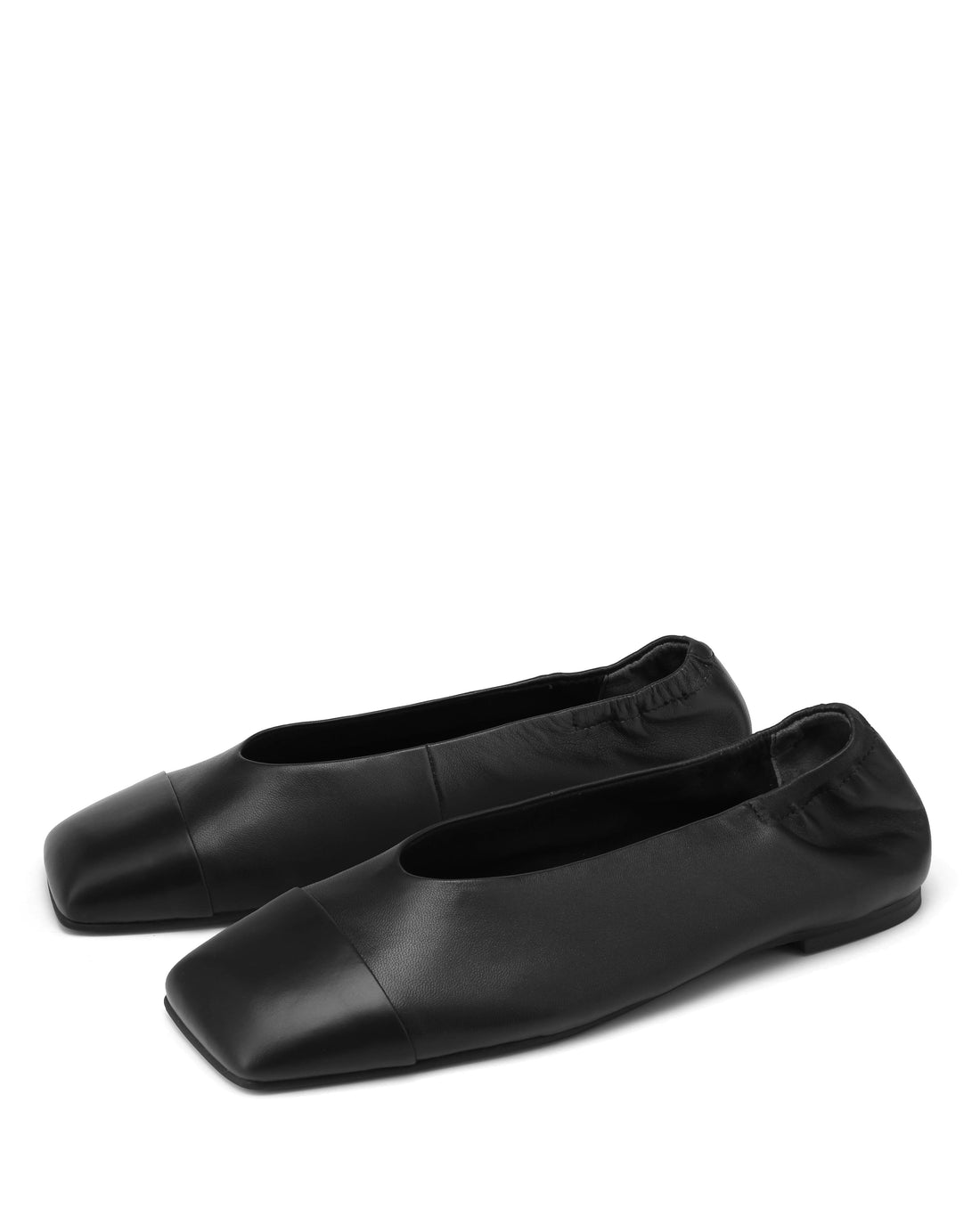Clemmi Black Leather/Mint Toe