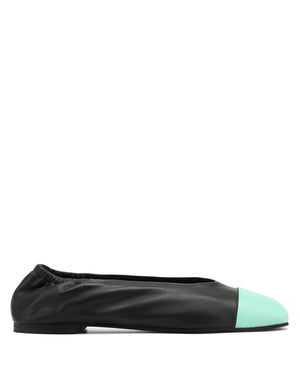 Clemmi Black Leather/Black Toe