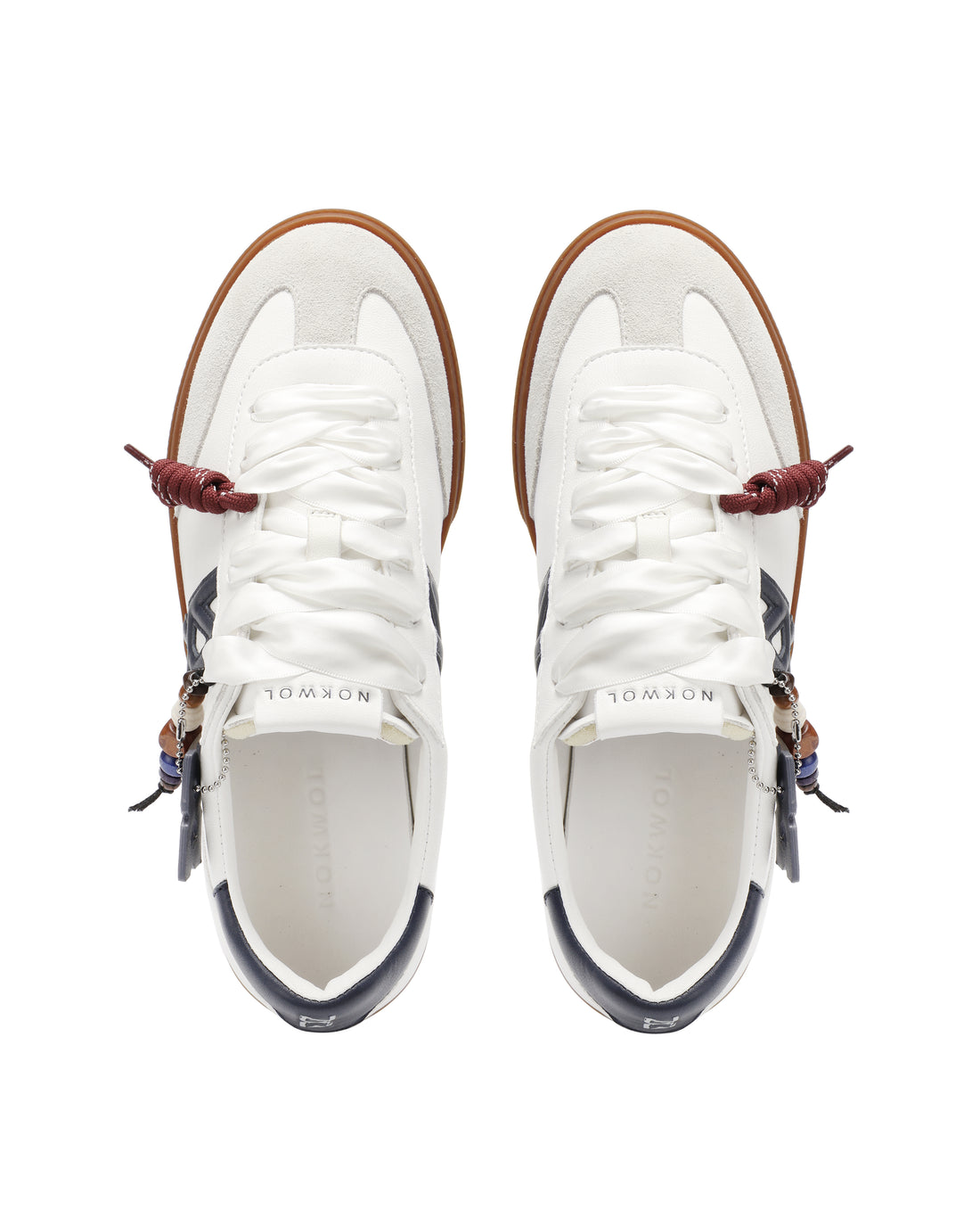 Cosmic White/Navy Leather