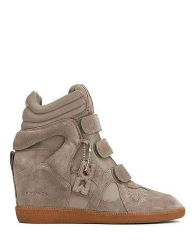 Demmi Taupe Leather/Suede