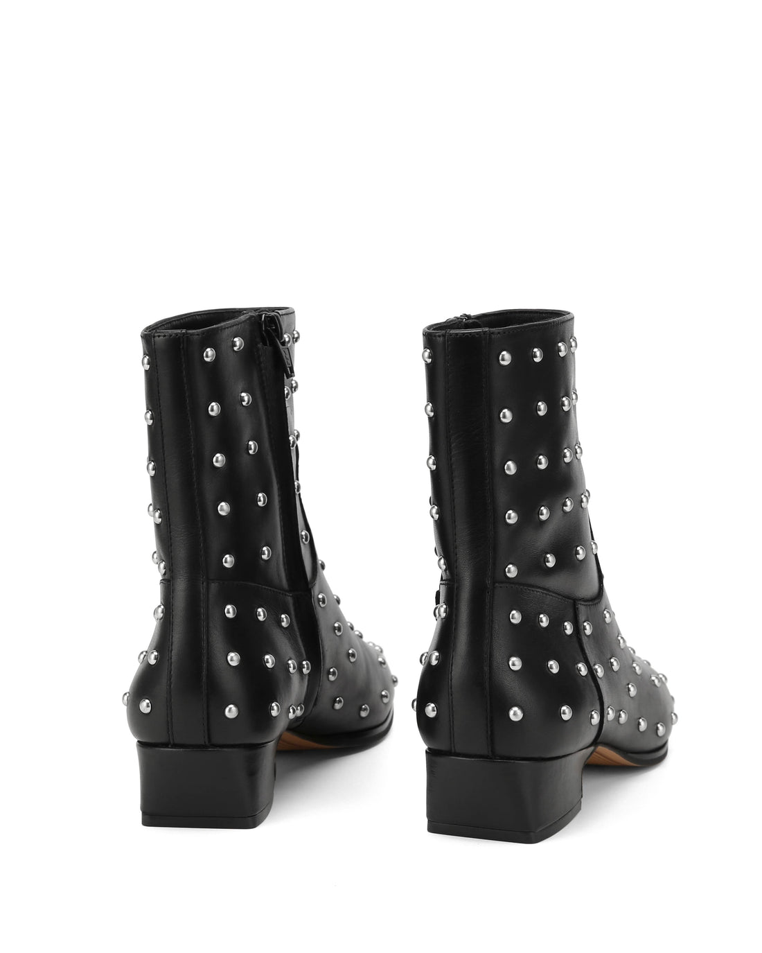 Dusty Black Studded Leather