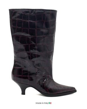 E4303 Burgundy Boot Leather