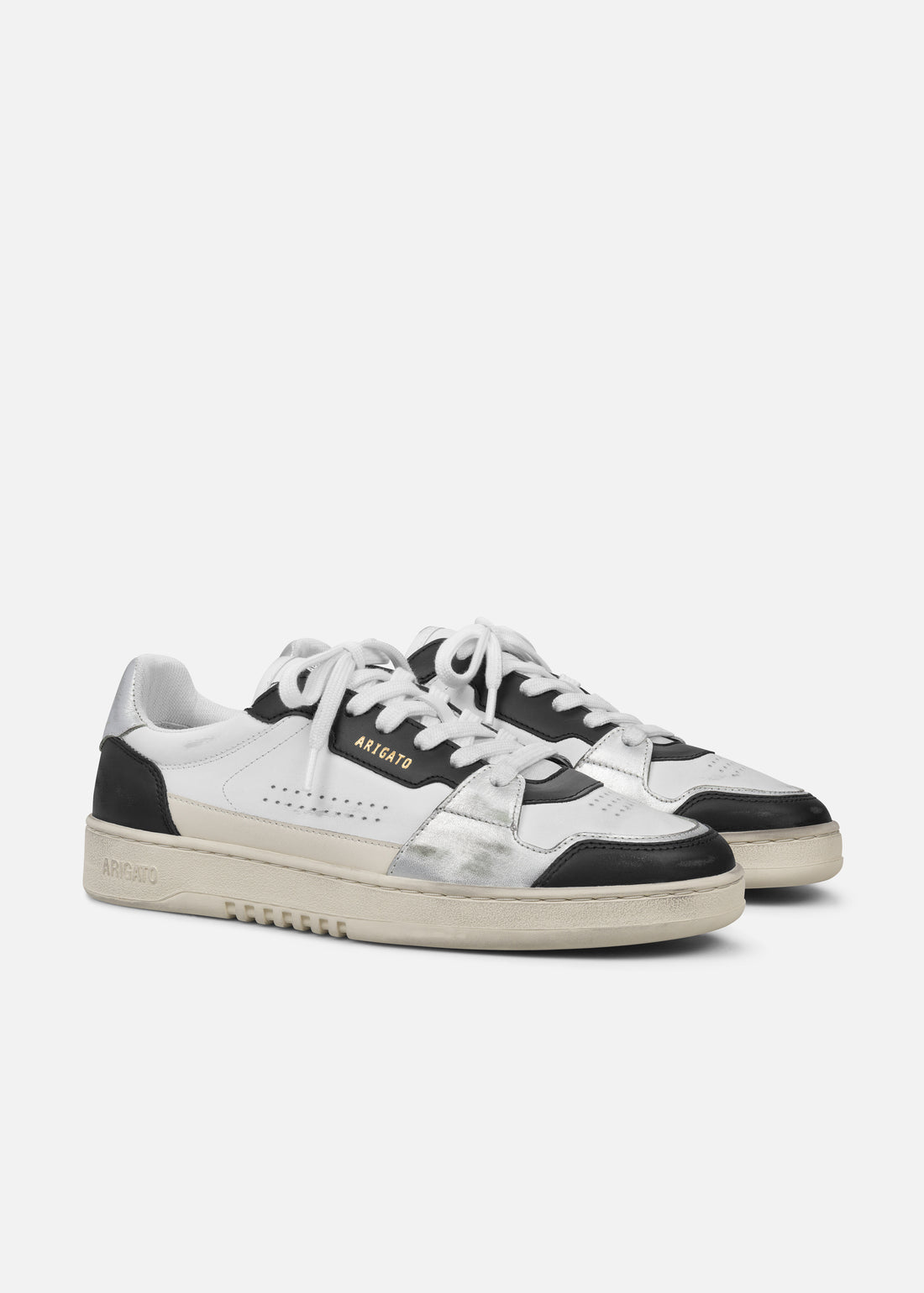 Dice Lo Sneaker Distressed White/Black Leather/Suede