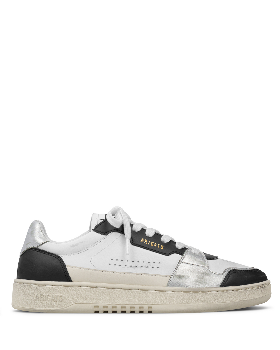 Dice Lo Sneaker Distressed White/Black Leather/Suede