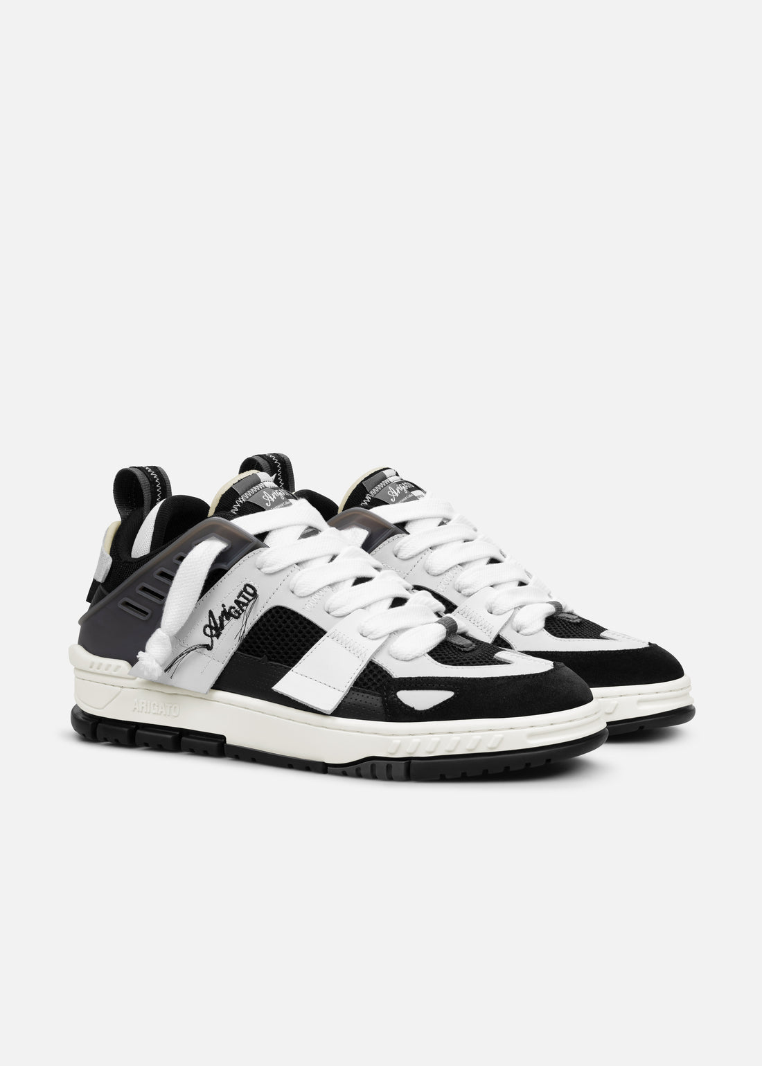 M Area Patchwork Black/White Leather/Mesh