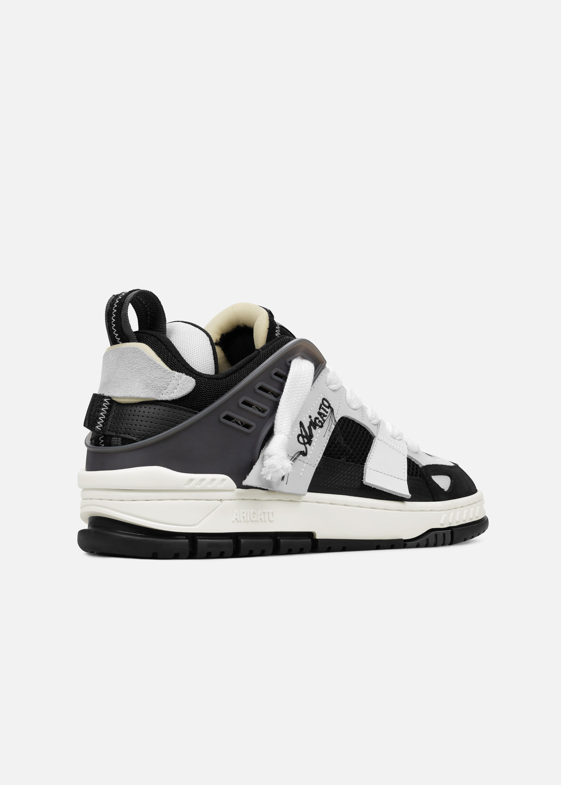 M Area Patchwork Black/White Leather/Mesh