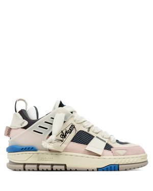 W Area Patchwork Black/Blue Leather/Suede