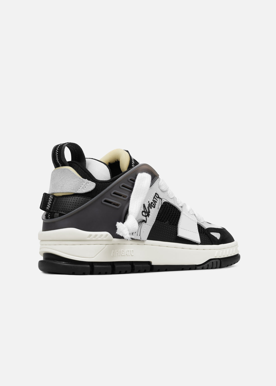 W Area Patchwork Black/White Leather/Suede