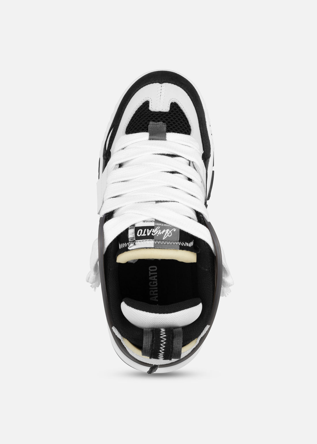 W Area Patchwork Black/White Leather/Suede