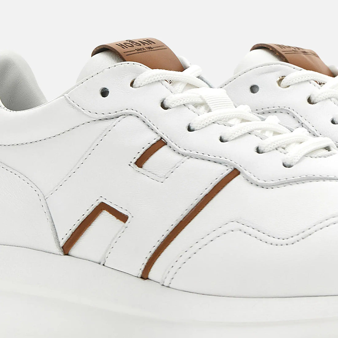 W H Patch Sneaker White Leather