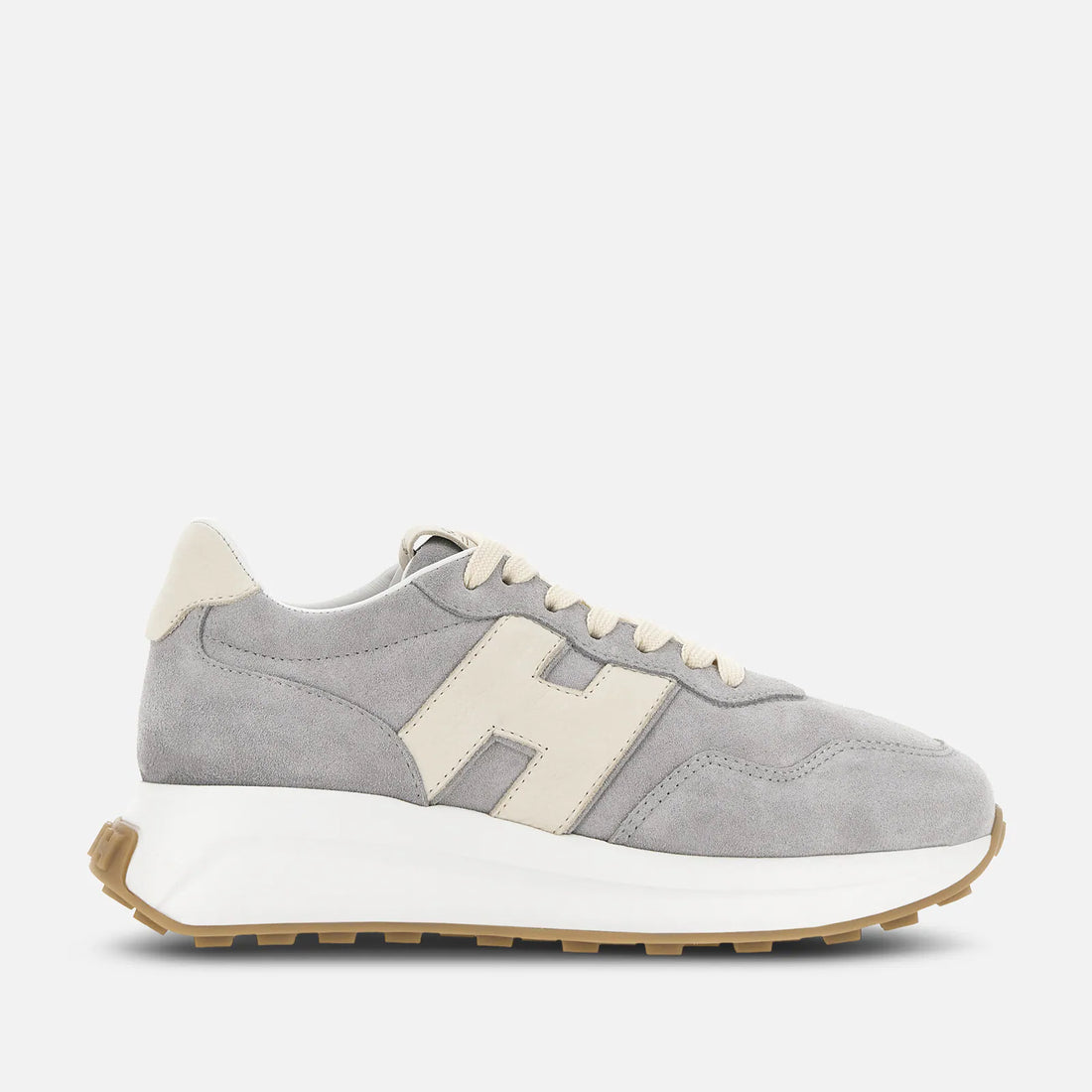 M H Patch Running Sneaker Grey Suede