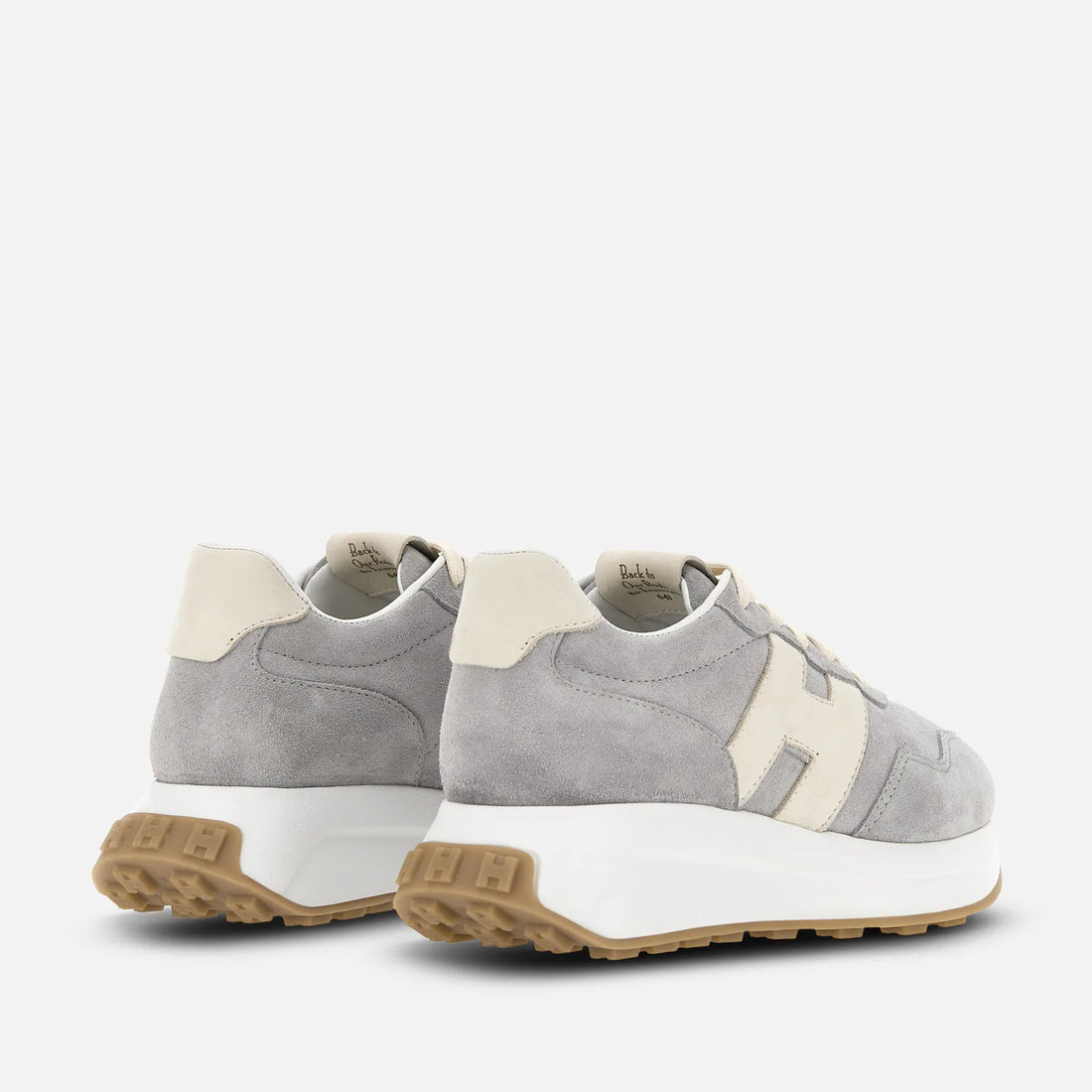 M H Patch Running Sneaker Grey Suede