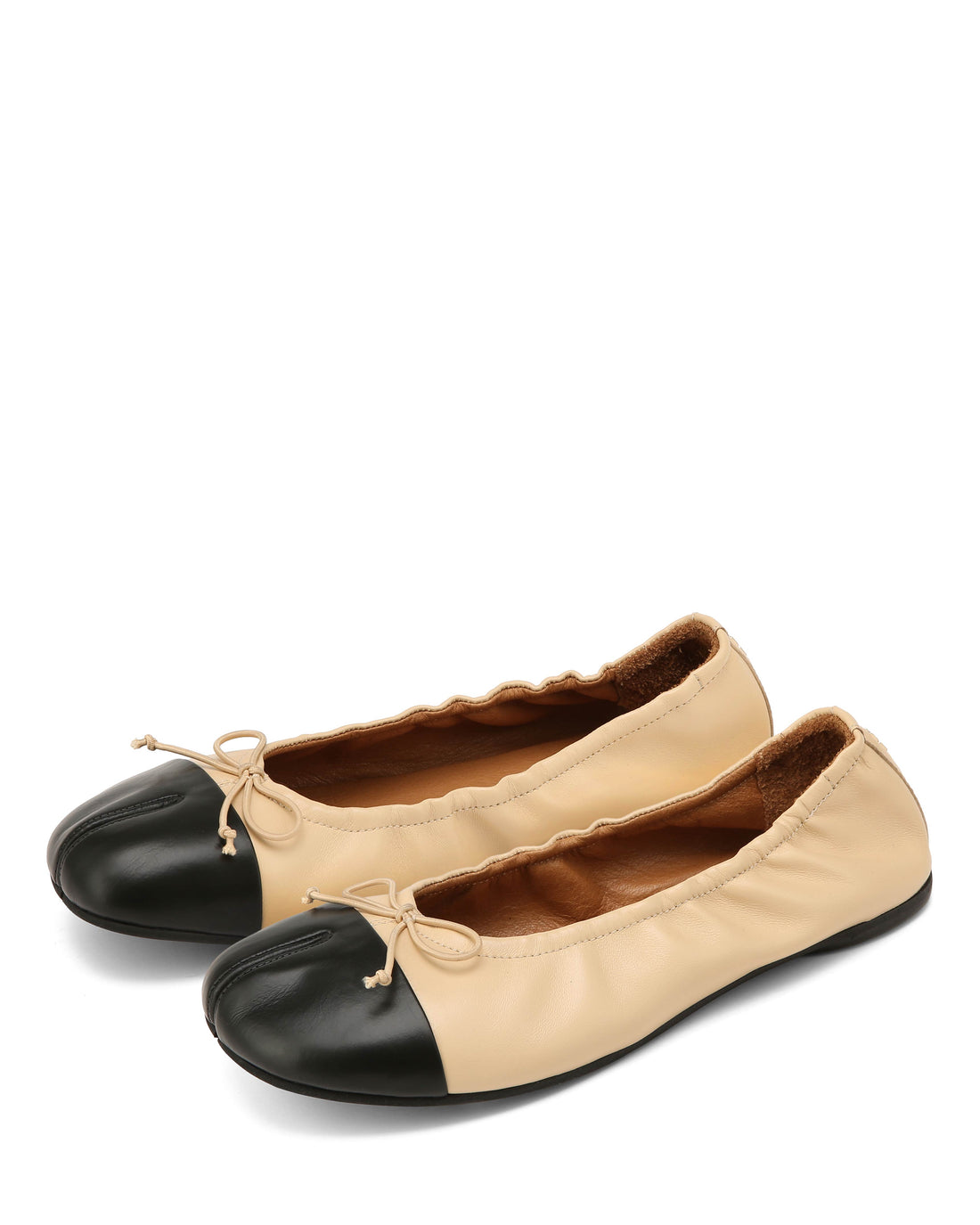 Madison Beige Leather/Black Toe