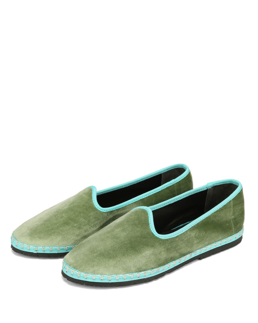 Mok Green/Blue Velvet