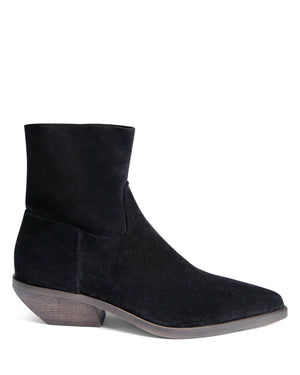 Western Ankle Boot Black Suede E4519