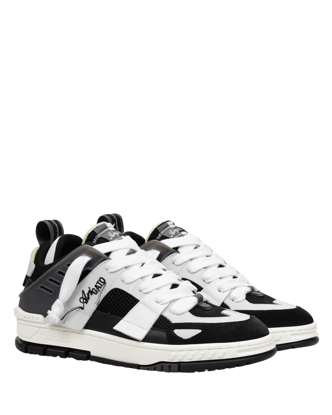 M Area Patchwork Black/White Leather/Mesh