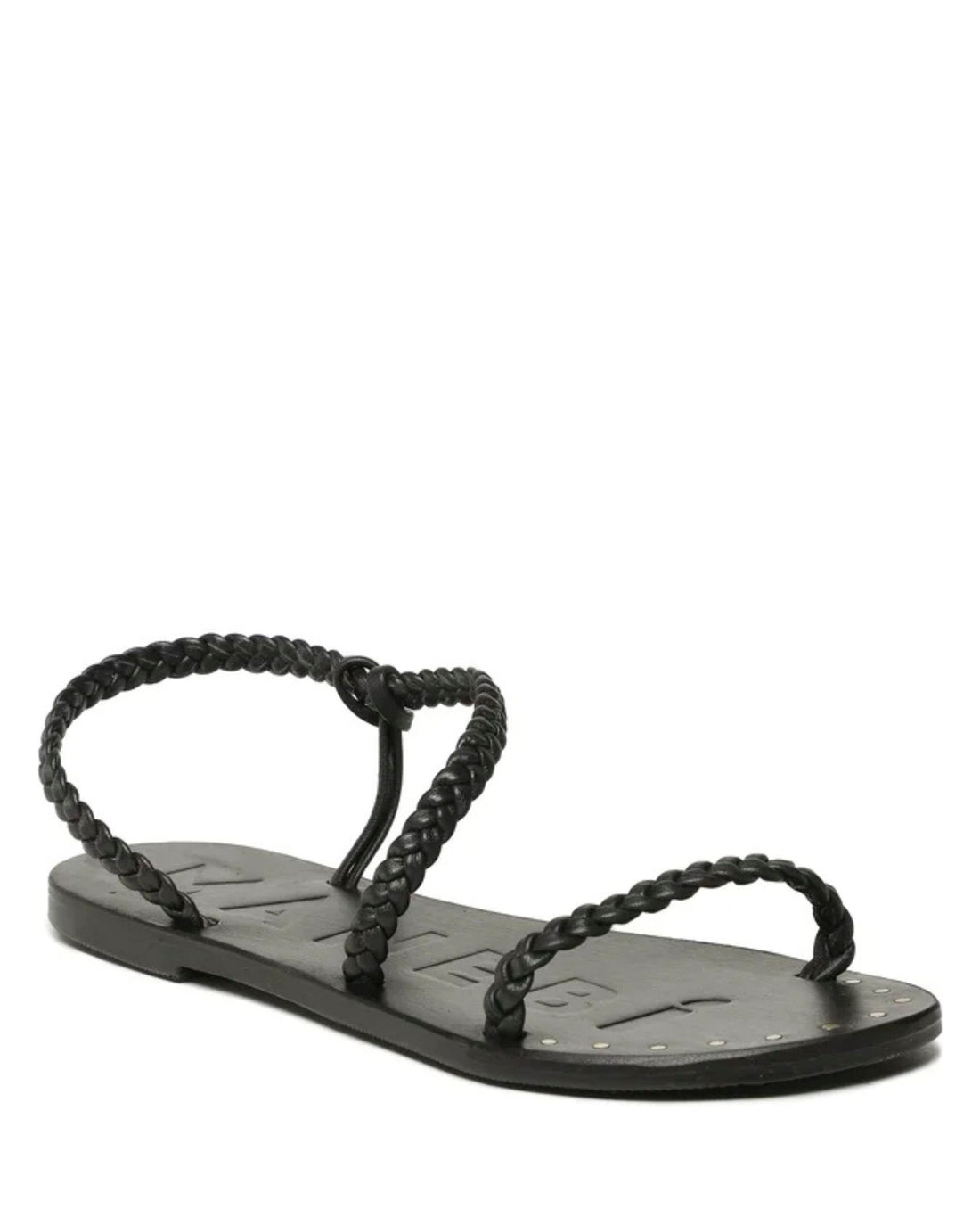 Braided Sandal Black Leather