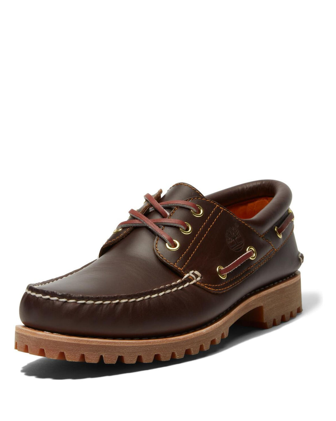 Handsewn 3 Eye Boat Shoe Brown Leather