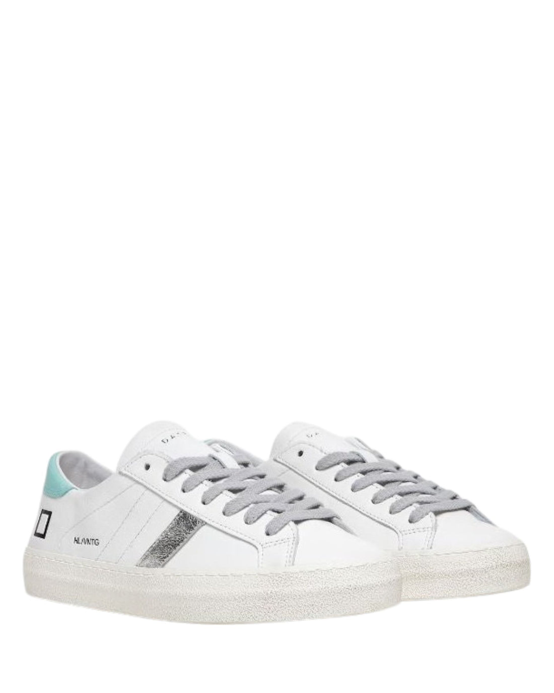 W Hill Low Tennis Vintage White/Green Leather