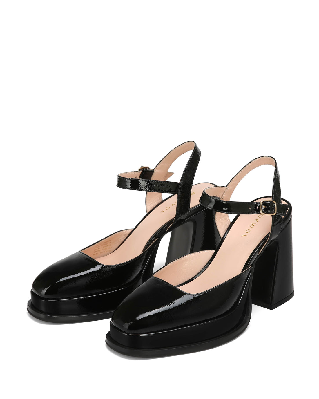 Paloma Crinkle Patent Leather Black