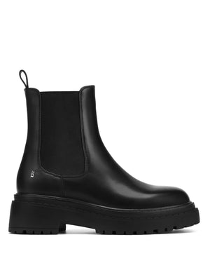 Prahran Black Waxy Leather