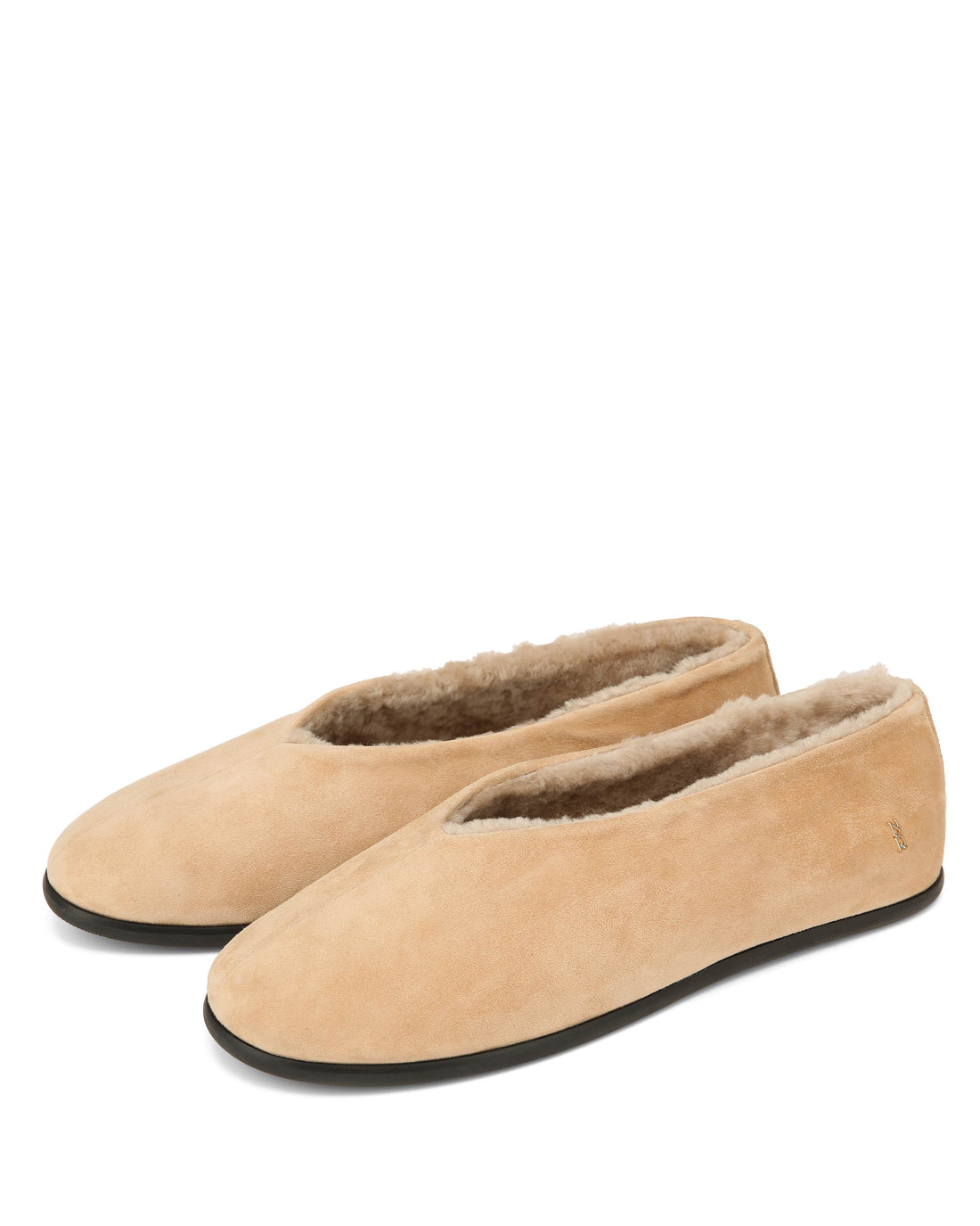 Rina Fur Beige Suede