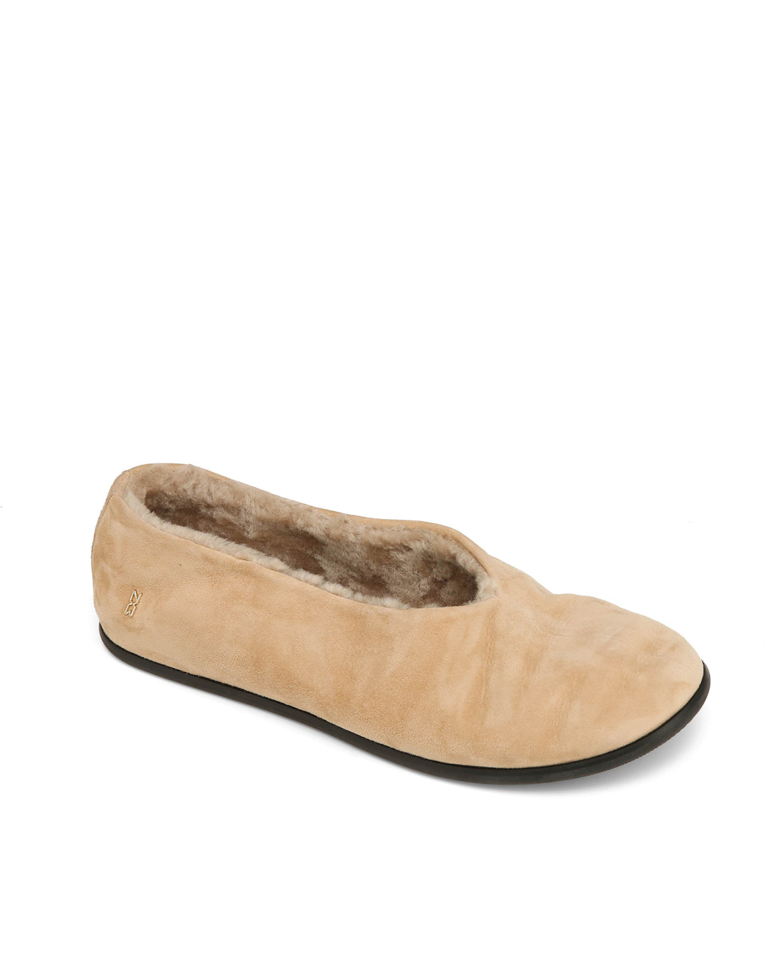 Rina Fur Beige Suede