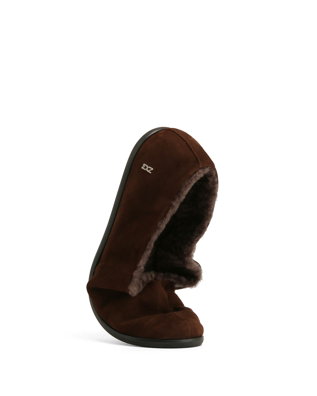 Rina Fur Brown Suede